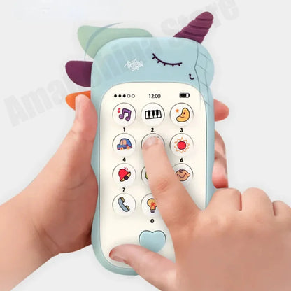 Baby Phone Toy Music Sound Telephone Sleeping Toys With Teether Simulation Phone Kids Infant Early Educational Toy Kids Gifts