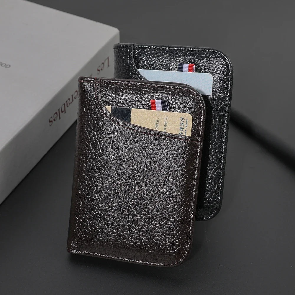 Portable Super Slim Soft Wallet PU Leather Mini Credit Card Wallet Purse Card Holders Men Wallet Thin Small Short Wallets