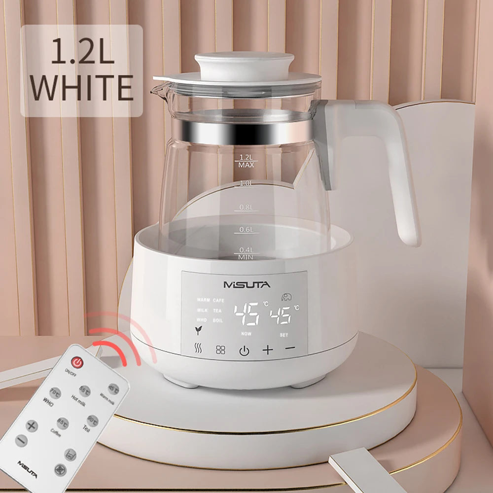 220V 1.2L Infant Thermostatic Milk Regulator Baby Kettle Keep Warm 24 Hours Hot Water Smart Insulation Pot Milk Powder Warmer