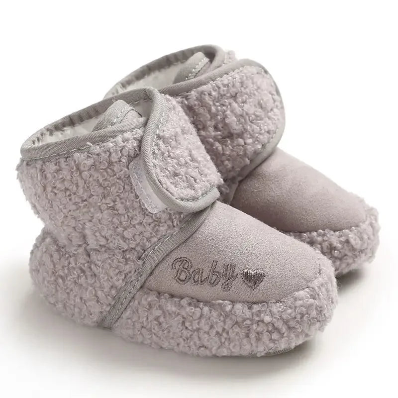 Winter Models of Newborn Baby Toddler Shoes Baby Boy Baby Girl First Walker Cotton Shoes Warm Plus Velvet Snow Boots Anti-slip