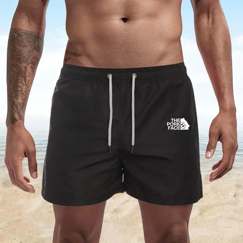 2024 Quick-drying Swimming Trunks Men's Swimsuit Swim Trunks Summer Bathing Pocket Beach Shorts Surf Drawstring Boxers S-4XL