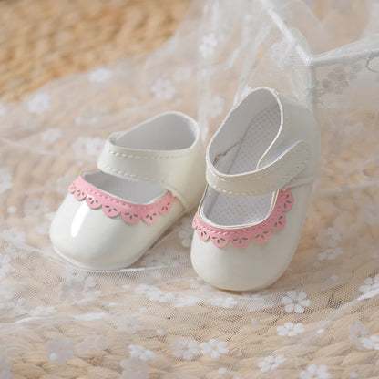 7.5-8cm Doll Shoes for 21inch Reborn Doll 55cm Dolls Accessories Sneakers Reborn Baby Miniature Shoes DIY Girl Toy Gifts