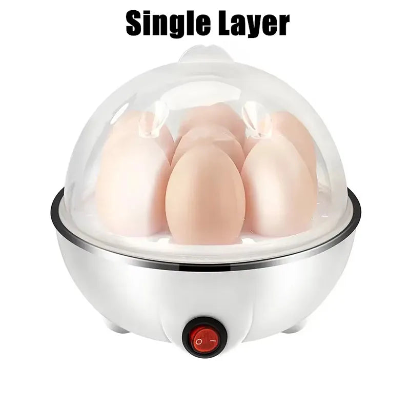 Single and double layer multifunctional egg cooker corn syrup ready-to-eat breakfast boiled egg steamer kitchen appliances