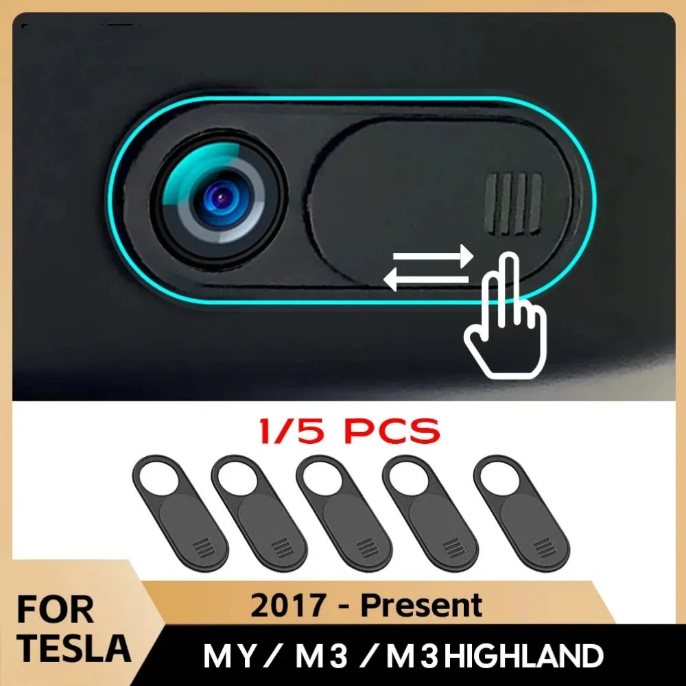 Privacy Protector Camera Cover For Tesla Model 3 Y Center Console Accessories Webcam Slide Switch Blocker Interior Sticker Trim