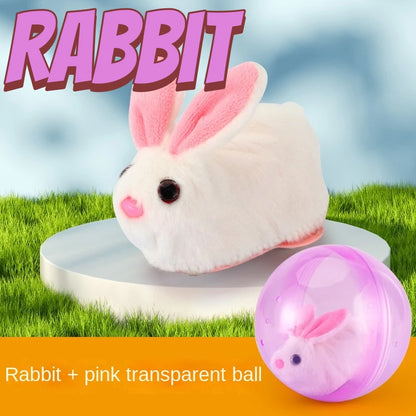 New Popular Electric Rabbit Hamster Rolling Ball Playing Cat Electronic Plush Dog Cat Machine Pet Toys