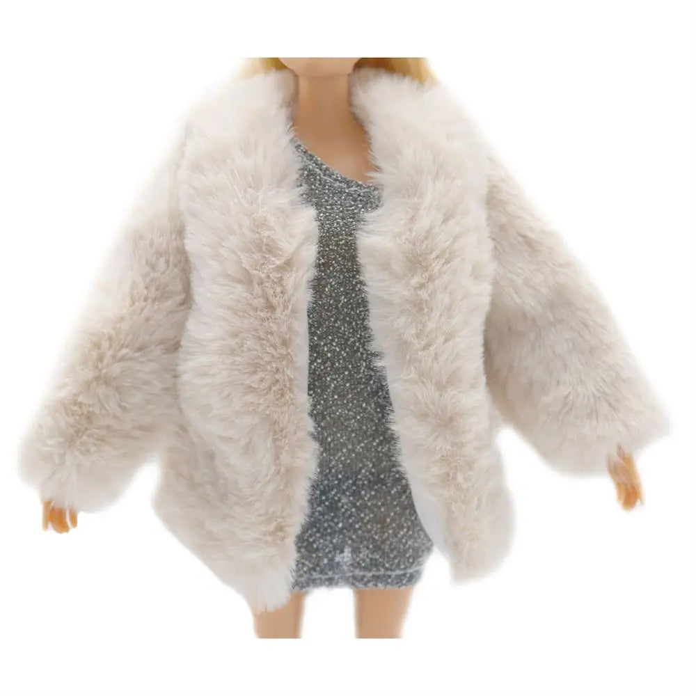 Fashion Cashmere Overcoat for Blyth 1/6 30cm BJD Doll Clothes Accessories Casual Wear Winter Dress Warm Clothes