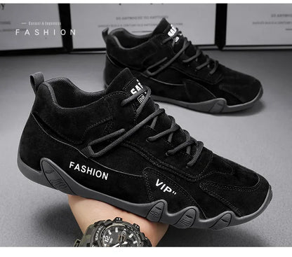 Ankle Boots For Men 2024 Spring Man Casual Sneakers Non Slip Khaki Work Mens Shoe Short Boots Loafers Lace Up Zapatillas Hombre