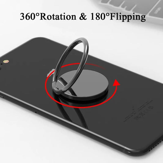 Luxury metal Mobile Phone Socket Holder Universal 360 Degree Rotation Finger Ring Holder Magnetic Car Bracket Stand Accessories