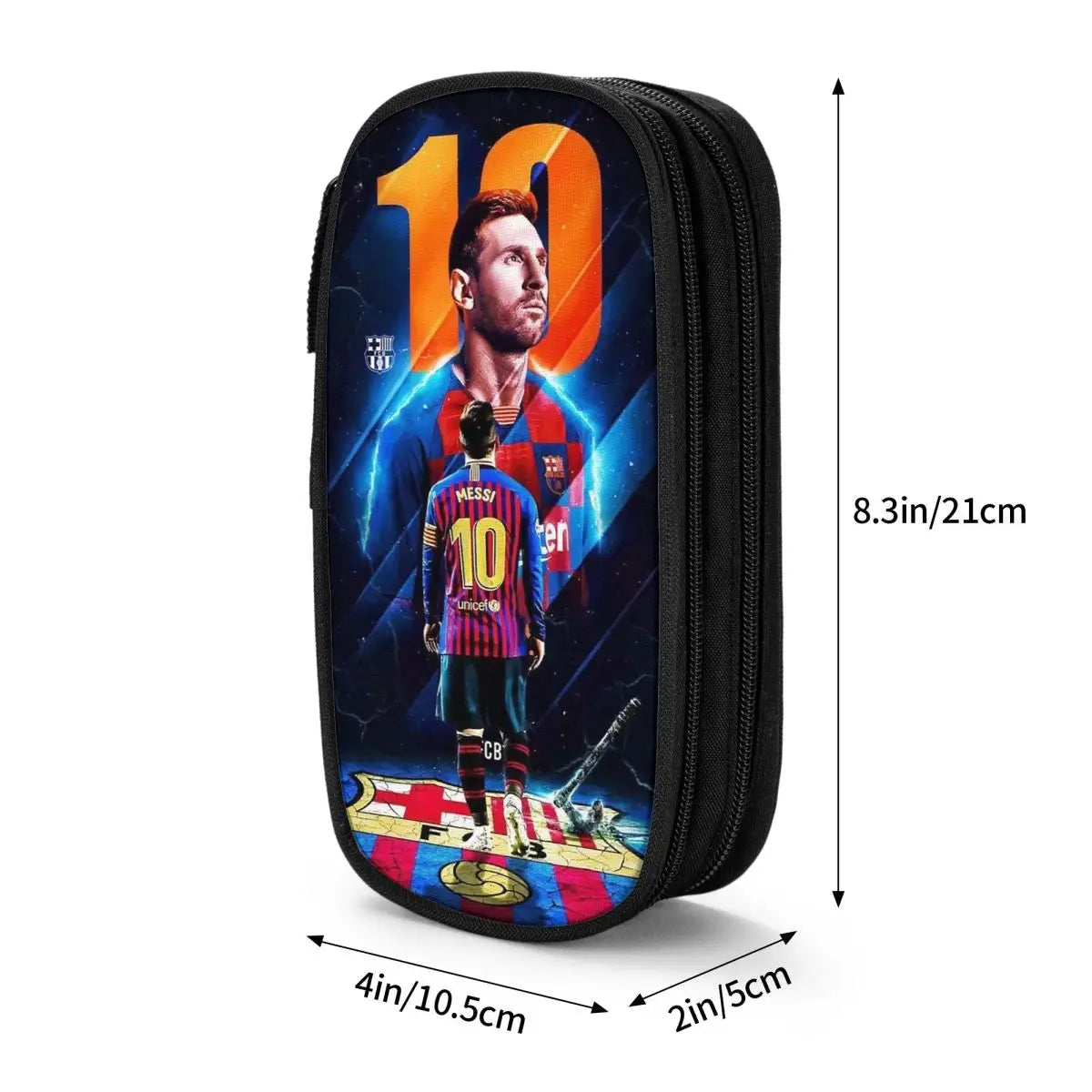 Football Messi Pencil Cases for Fan Soccer Lover Messied Pen Holder Bag Student Big Capacity Students School Gifts Pencil Pouch