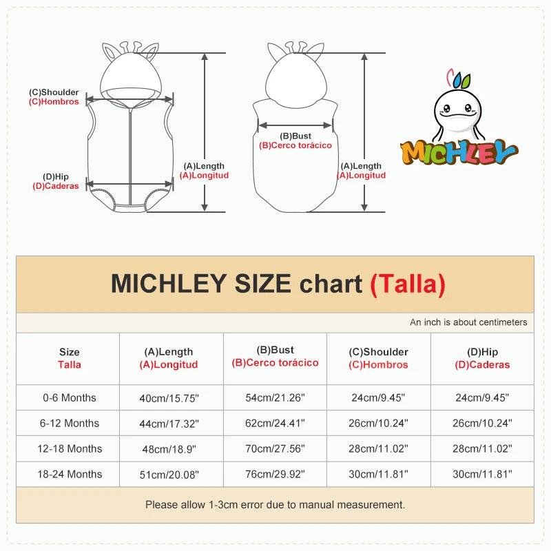 MICHLEY Spring Giraffe Baby Romper Bodysuit Sleeveless Newborn Clothes Infant Toddler Clothing Romper Halloween For Girl Boy