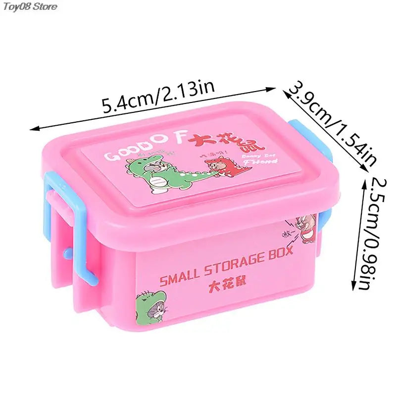 New 1PC 1/12 Dollhouse Mini Plastic Storage Box Model Dollhouse Home Life Scene Decoration Accessories For Kid Pretend Play Toy