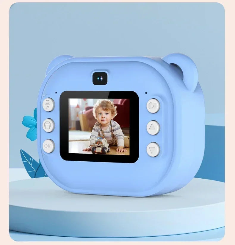 Children Digital Camera Instant Print for Kids Thermal Print Camera Instant Photo Printing Camera Video Toys+32G Memory Card