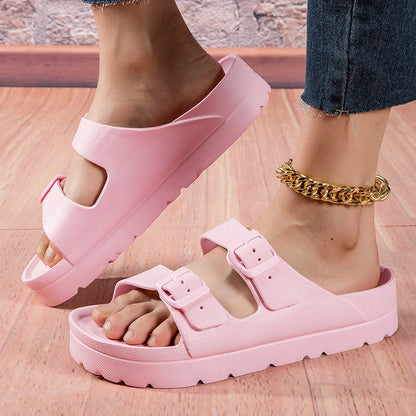 Summer Women Slippers Platform Sandals EVA Thick Sole Slides flip flops Beach Shoes Pink Red Black White 2024 Outdoor Shoes