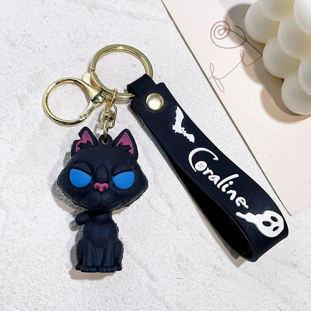 New Mother Ghost keychain necklace Caroline cartoon character keychain cartoon creative pendant