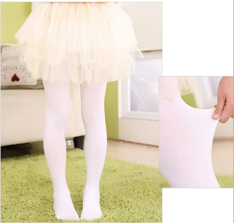 Children Girls Tights for Kids 1 to 15Y Classic Ballet Dance Pantyhose Baby Velvet Candy Color Spring Summer Student Stockings