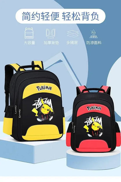 Primary school students boys backpacks are lightening trendy cartoon lightweight back protection children backpack