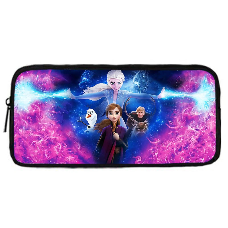 Frozen Princess Elsa Child School Backpack with Lunch Bags ,Pencil Bags ,Cartoon School Bags for Boys Girls Best Gift