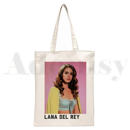 Lana Del Rey LOGO Printed Graphic Hipster Cartoon Print Shopping Bags Girls Fashion Casual Pacakge Hand Bag