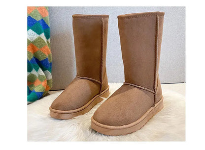 winter snow boots women anti slip Casual Woman Shoe Winter Boots Female Warm Plush Mid-calf Boots Long Botas Mujer