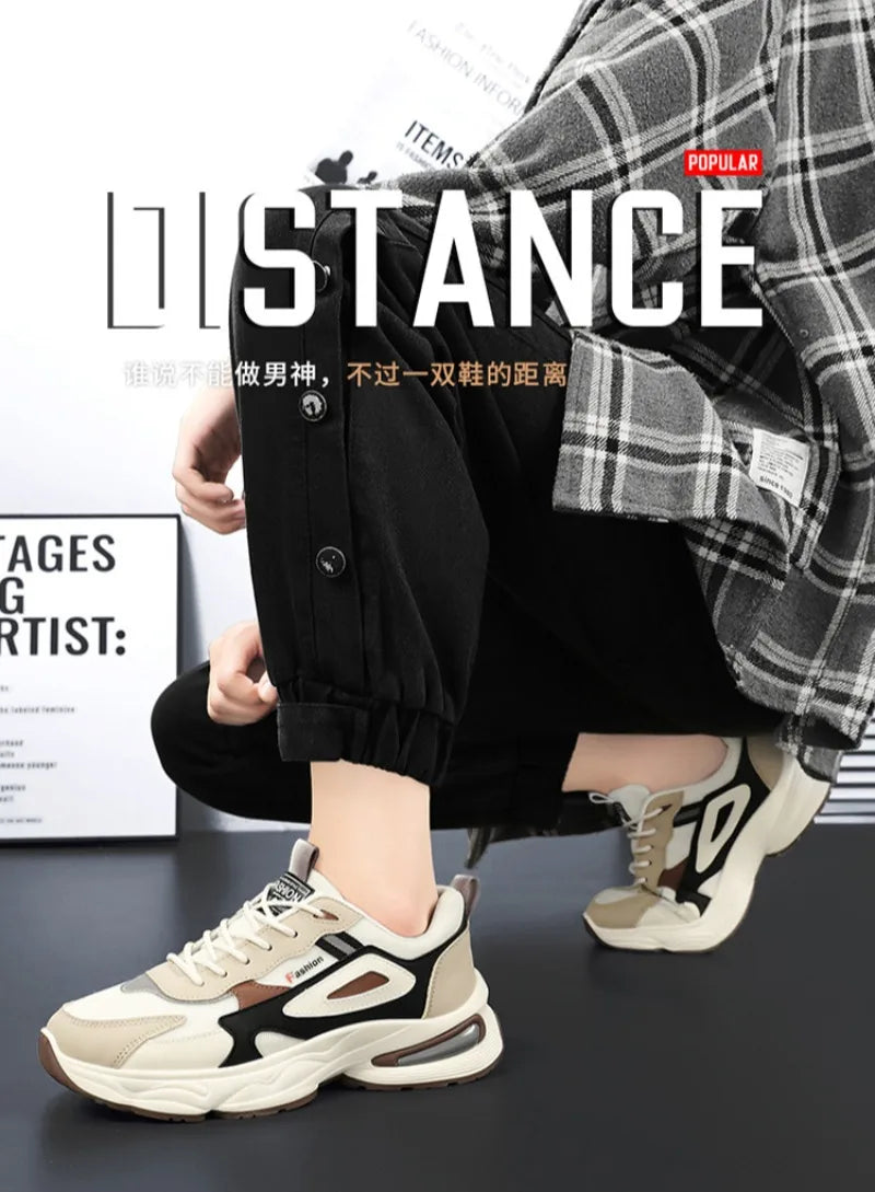 Fashion New Men’s Sneakers High Quality Mesh Breathable Sports Running Shoes Luxury Trainer Anti-slip Wear-resistant Tennis Shoe