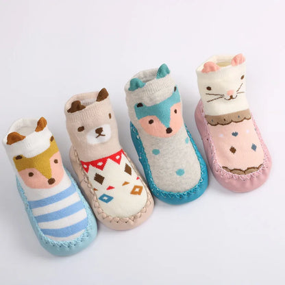 Children's Floor Socks Glue Non-slip Soft Soles Baby Boys and Girls Indoor Spring and Autumn Cartoon Cute Toddler Shoes