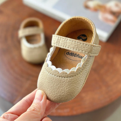 New Baby Shoes Baby Boy Girl Shoes Leather Rubber Sole Anti-slip Toddler First Walkers Infant Crib Shoes Newborn Girl Moccasins