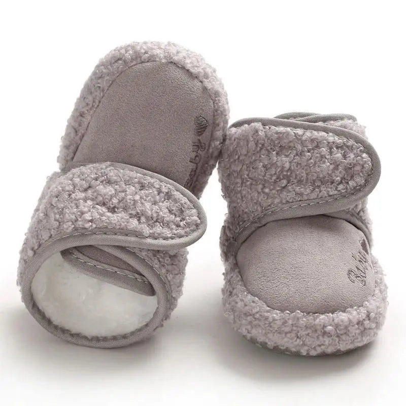 Winter Models of Newborn Baby Toddler Shoes Baby Boy Baby Girl First Walker Cotton Shoes Warm Plus Velvet Snow Boots Anti-slip