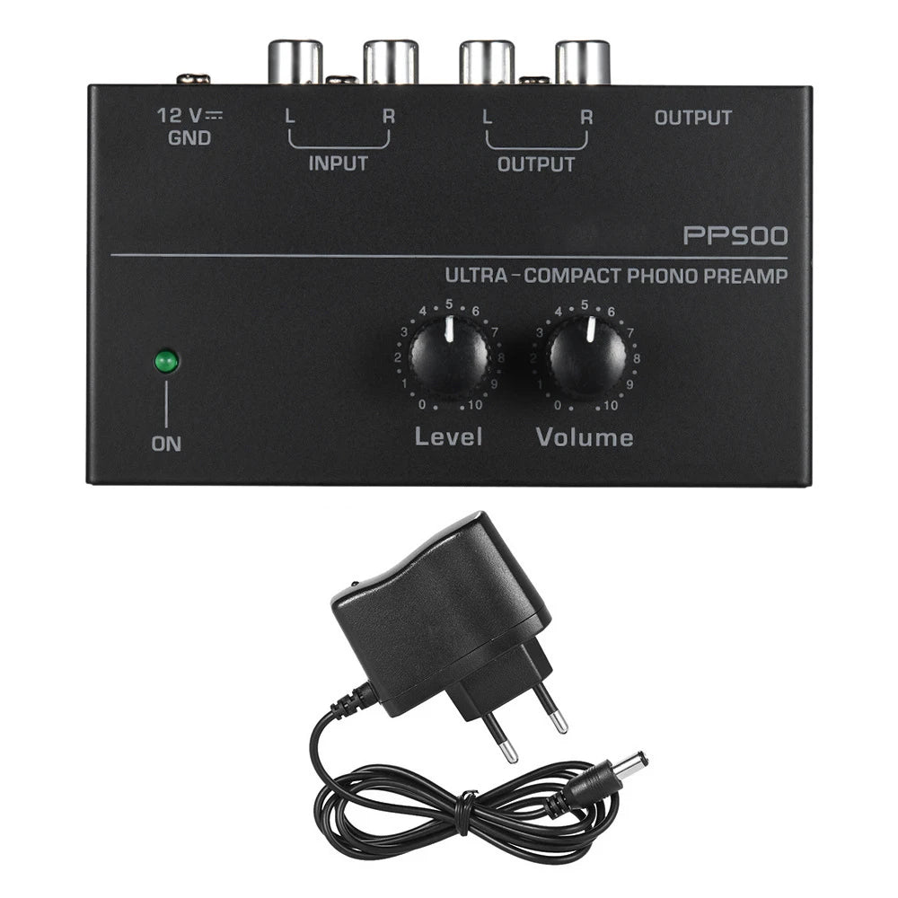 New PP500 Phono Preamp Preamplifier with Level Volume Control for LP Vinyl Turntable