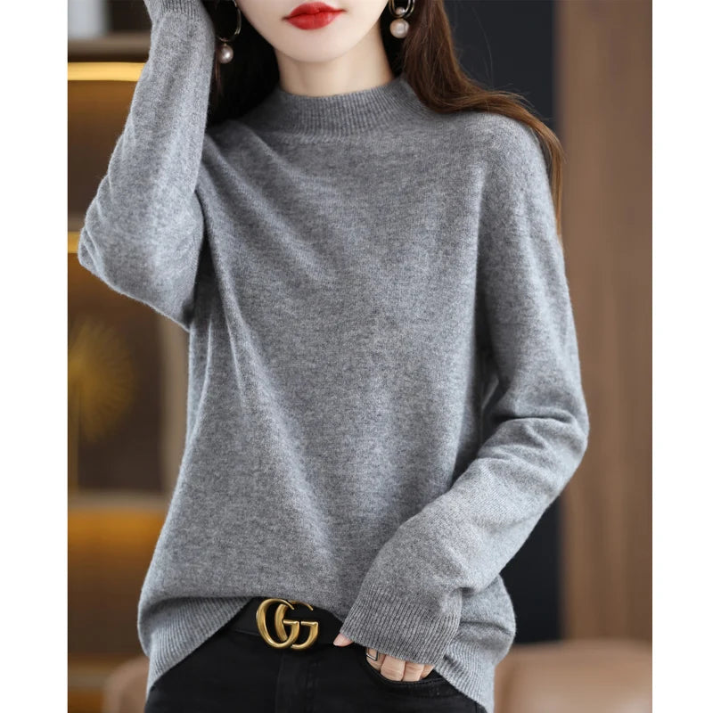 Cashmere Sweater Female 100% Merino Wool Winter Women Knitted Femme Pullover Top Winter Warm Women's 2024 New