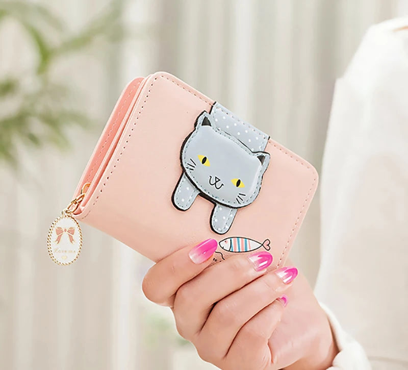 Wallest Women Purse Cute  Anime Wallet  Portable Small Luxury Wallets for Women Clutch Bag Carteras Para Mujer Coin Pocket