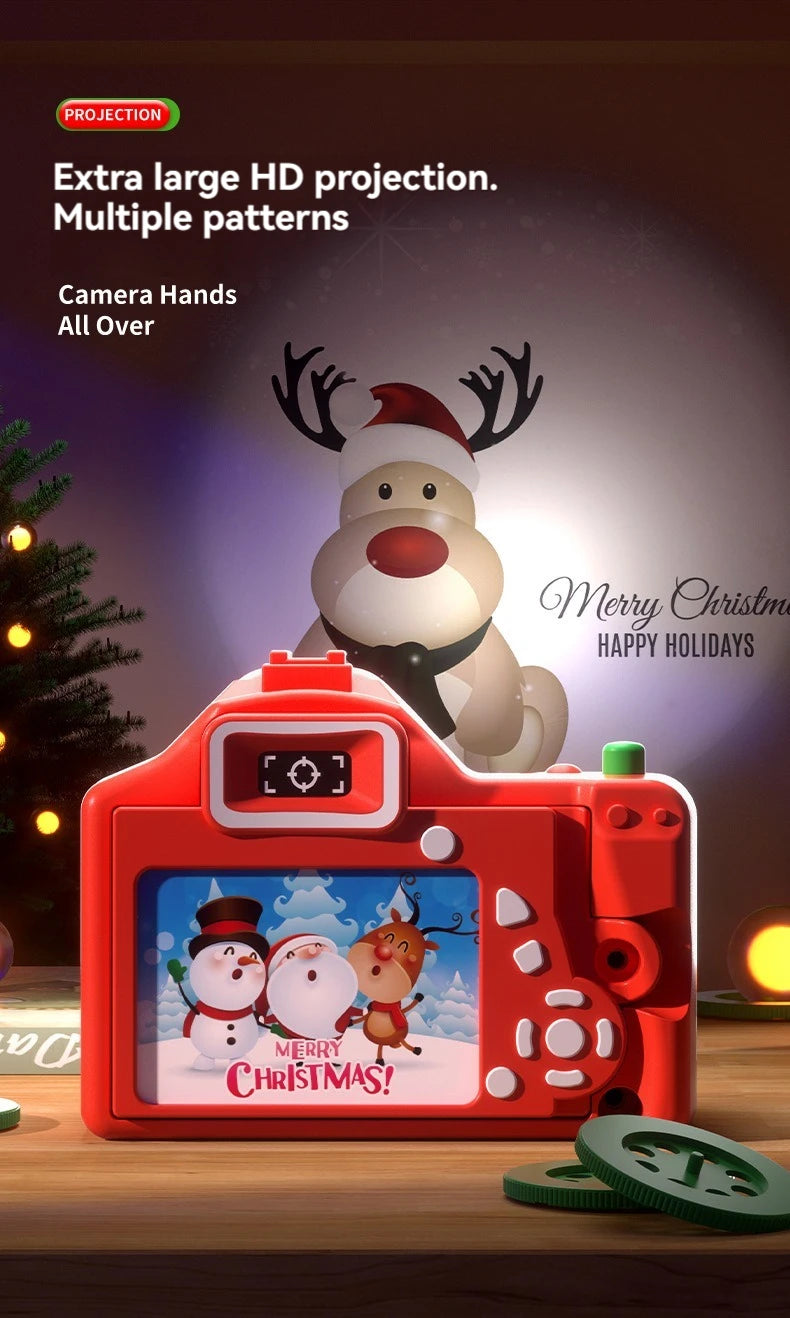 Christmas Projection Camera Flashlight Projection Lamp New Atmosphere Lamp Arrangement Sound Light Emitting Children'S Toys