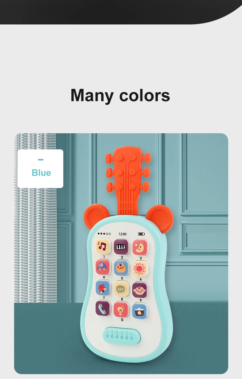 Baby Early Education Toys Guitar phone Sound Toys Kid Multi functional Music Phones Analog Phones story machine for Children