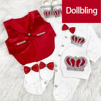 Personalized Name Baby Parajam Baby Boy Outfits Blazer Vest Kids Clothing Christening Body Suit Mittens Receiving Blanket Set