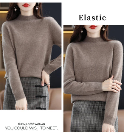 Cashmere Sweater Female 100% Merino Wool Winter Women Knitted Femme Pullover Top Winter Warm Women's 2024 New