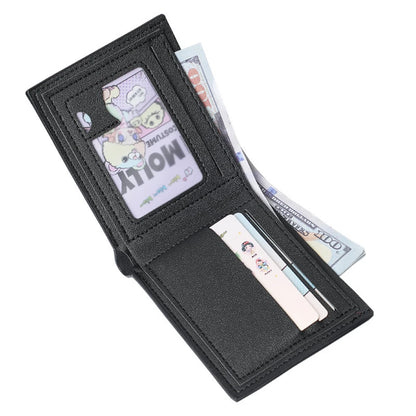 Men's Short Design Causal Purses Male Folding Wallet Coin Card Holders High Quality Slim Money Bag New Hot Men PU Leather Wallet