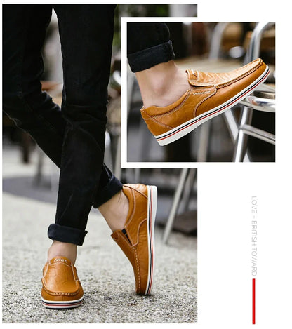 Leather Men's Casual Shoes Flats Moccasins Men Loafers Party Driving Loafers Shoes Male Genuine Leather Business Office Men Shoe