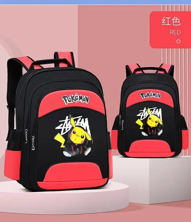 Primary school students boys backpacks are lightening trendy cartoon lightweight back protection children backpack