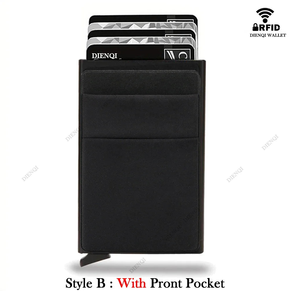 Rfid Credit Card Holder Men Thin Slim Mini Minimalist Wallets Luxury Metal Bank ID Cardholer Case Wallet for Men Carteras Choice