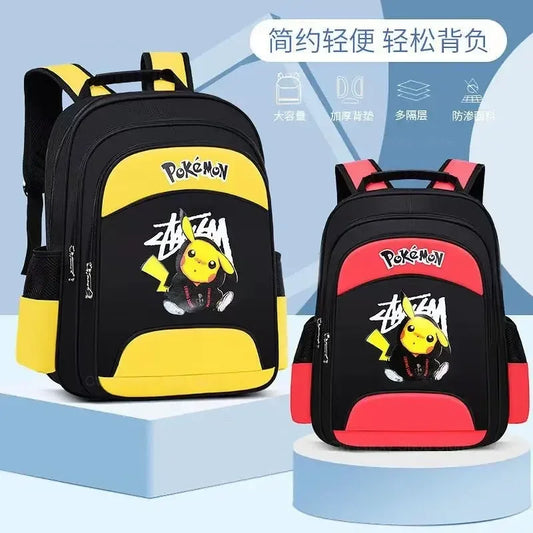 Primary school students boys backpacks are lightening trendy cartoon lightweight back protection children backpack