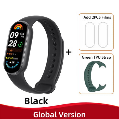 Global Version Xiaomi Smart Band 9 1.62" AMOLED Display 21 Day Battery Heart Rate Blood Oxygen Monitoring Sport Watch Waterproof