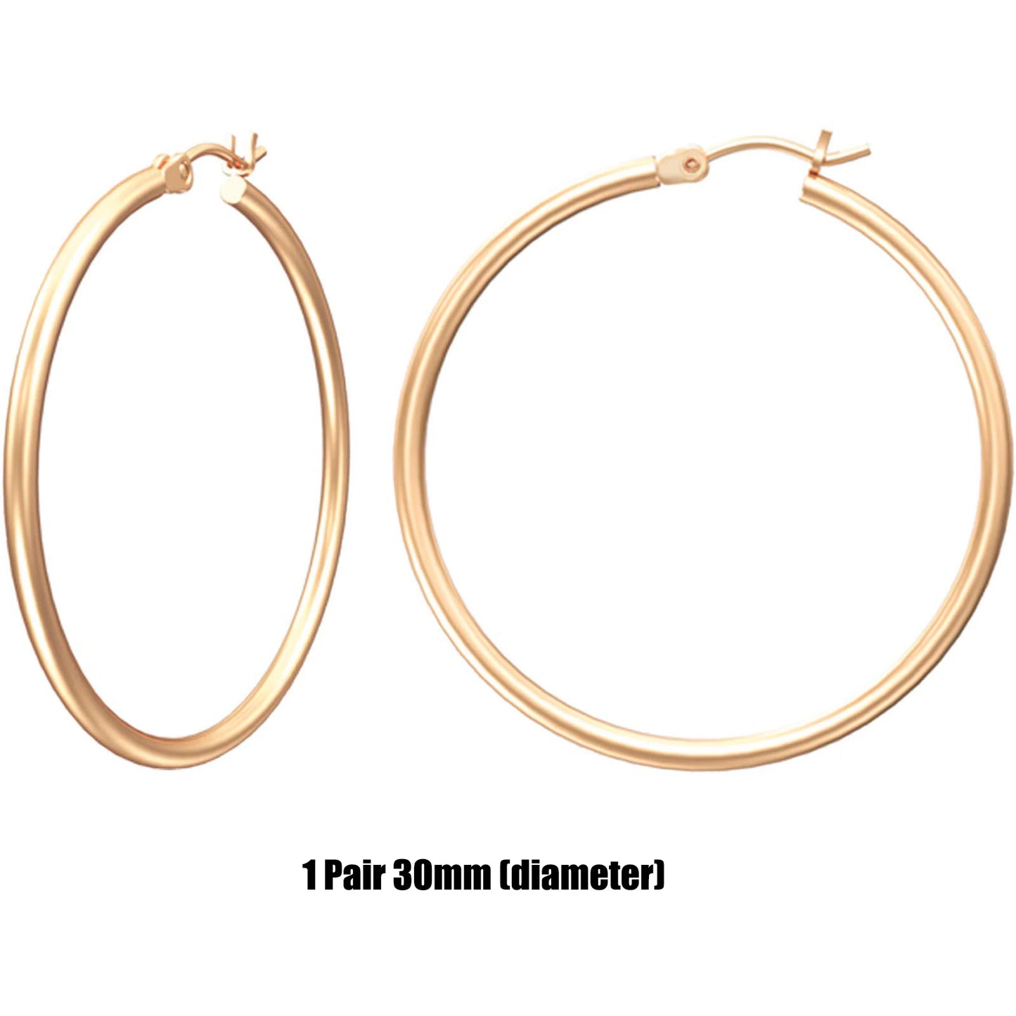 Shevalues Hoop Earrings Set for Women Man 14K Real Gold Plated Copper Hoops with 925 Sterling Silver Needle New Modern Jewelry