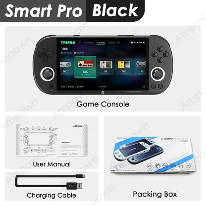 Trimui Smart Pro Handheld Game Console 4.96''IPS Screen Linux System Joystick RGB Lighting Smartpro Retro Video Game Player Gift