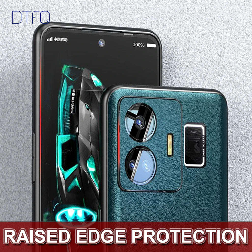 For realme GT Neo 5 Case Leather Pattern Case for OPPO realme GT 3 Shockproof Cover Luxury Leather Case for realme GT3 GT Neo5