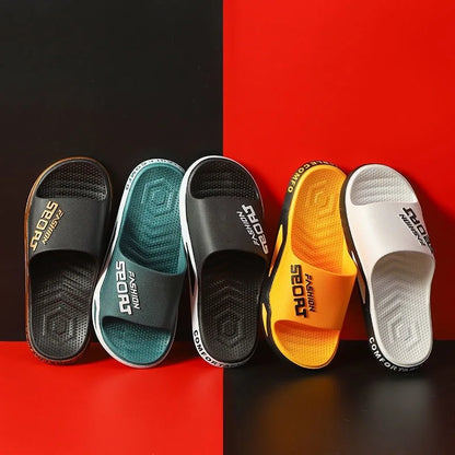 Men's Slippers Can Be Worn Externally In Summer Non-Skid Bathroom Sandals Trendy Bathroom Home Indoor Flip-flops For Men