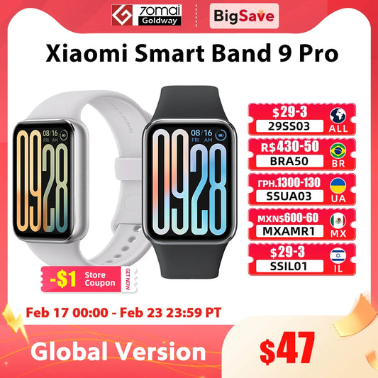 Original Global Version Xiaomi Smart Band 9 Pro Smartband 1.74" Display Blood Oxygen Sport GPS Smart Watch Bracelets Mi Band