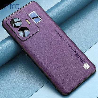 For realme GT Neo 5 Case Leather Pattern Case for OPPO realme GT 3 Shockproof Cover Luxury Leather Case for realme GT3 GT Neo5