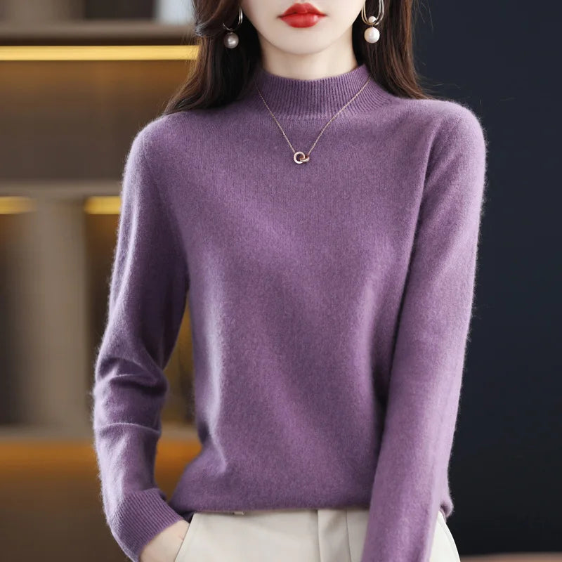 Cashmere Sweater Female 100% Merino Wool Winter Women Knitted Femme Pullover Top Winter Warm Women's 2024 New