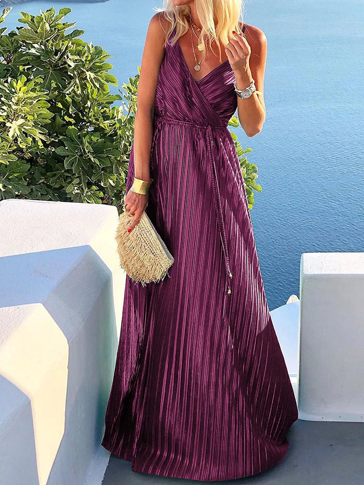 Sleeveless Chest Wrapping Dress Summer Women Sexy Hollow Out Solid Strapless Ladies Maxi Party Dress Fashion Streetwear Vestidos