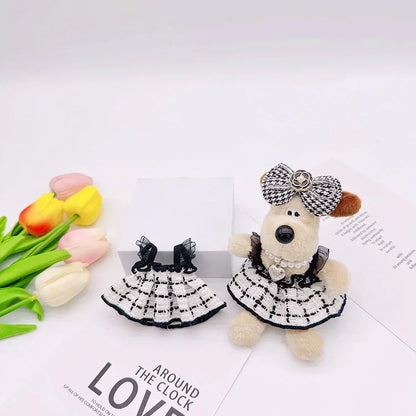 17cm Labubu Plush Doll'S Clothes Outfit Accessories For Korea Kpop Exo Labubu Idol V1 V2 black dress suit Clothing Gift