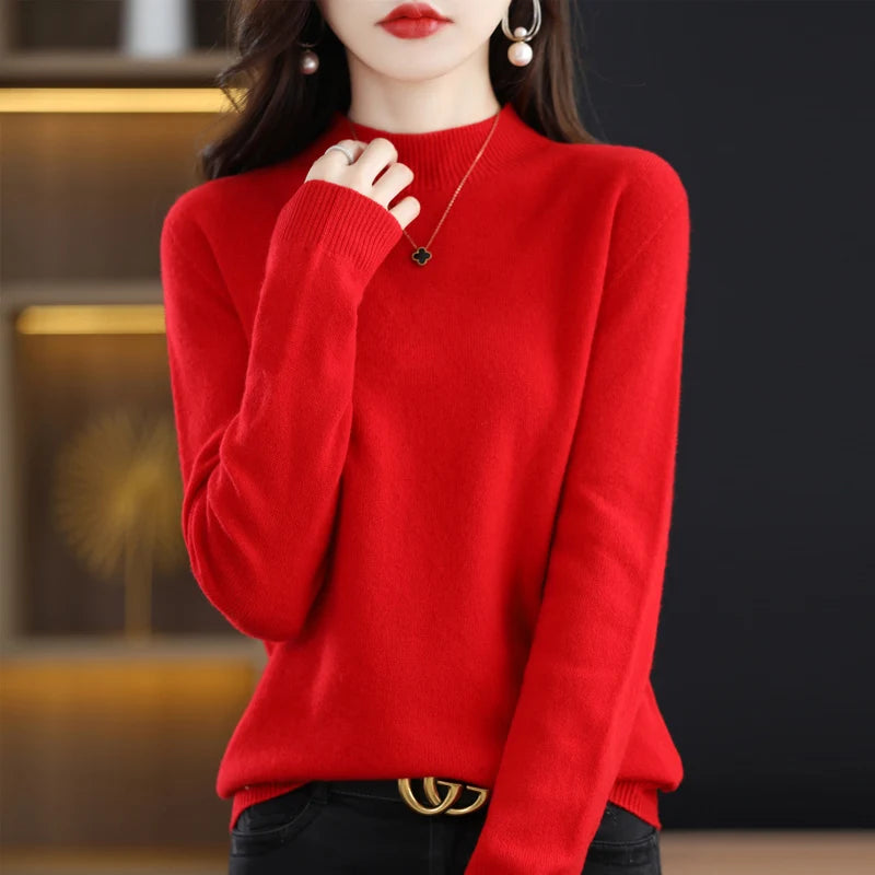 Cashmere Sweater Female 100% Merino Wool Winter Women Knitted Femme Pullover Top Winter Warm Women's 2024 New